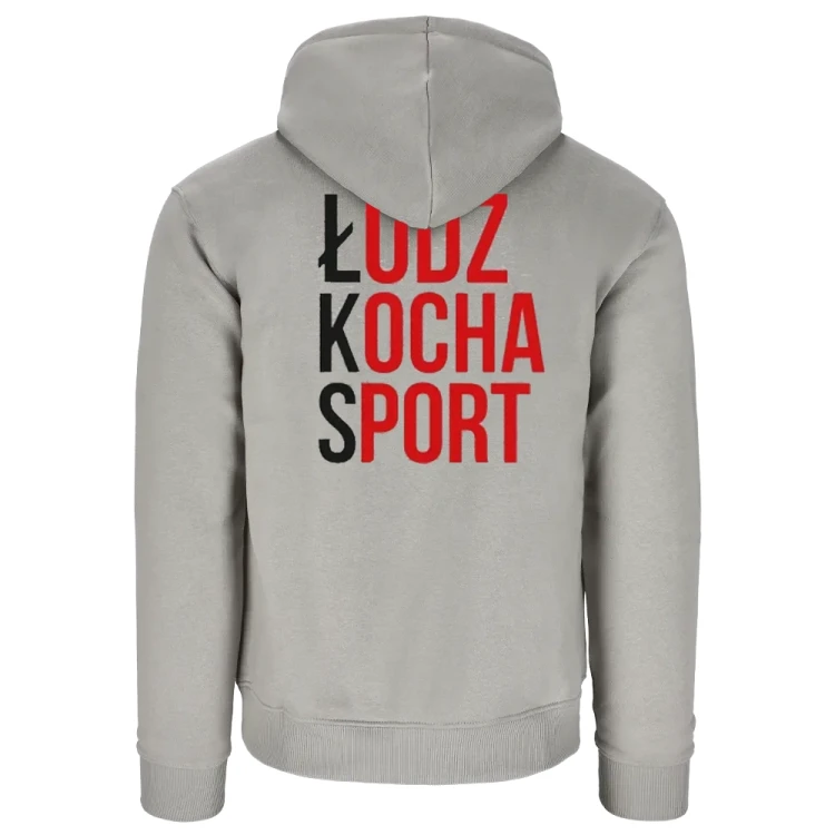 Bluza bawełniana kangurka Łódź Kocha Sport