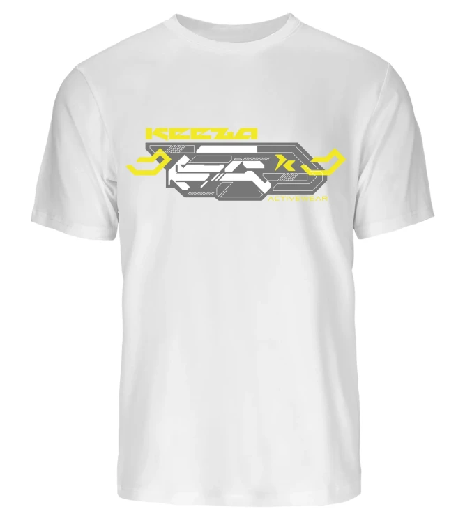 Koszulka bawełniana Keeza Activewear z krótkim rękawem i nowoczesnym nadrukiem. Sportowy T-shirt męski idealny na co dzień, trening i aktywny styl życia.
