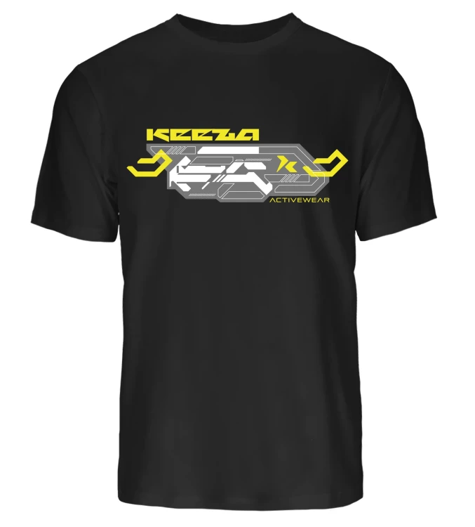Koszulka bawełniana Keeza Activewear z krótkim rękawem i nowoczesnym nadrukiem. Sportowy T-shirt męski idealny na co dzień, trening i aktywny styl życia.