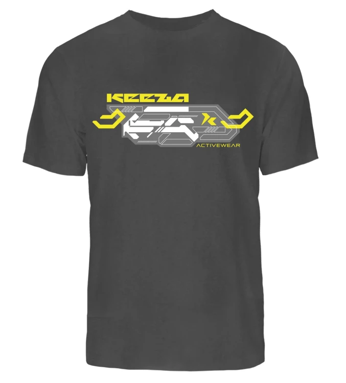 Koszulka bawełniana Keeza Activewear z krótkim rękawem i nowoczesnym nadrukiem. Sportowy T-shirt męski idealny na co dzień, trening i aktywny styl życia.