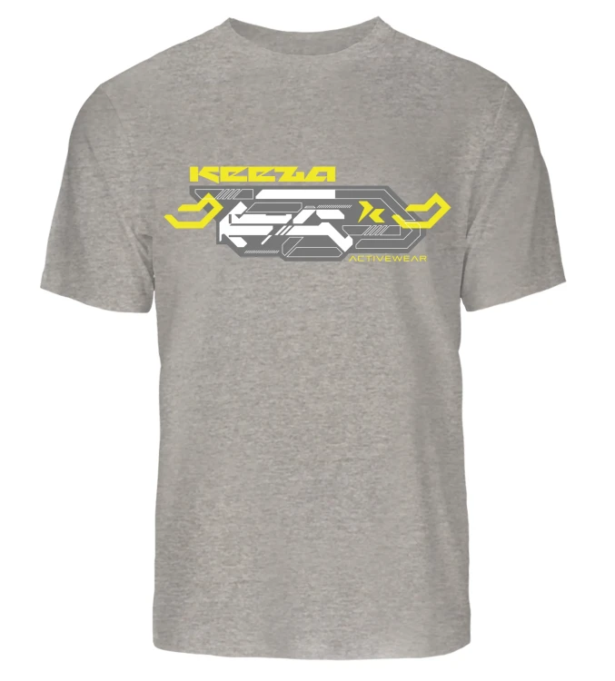 Koszulka bawełniana Keeza Activewear z krótkim rękawem i nowoczesnym nadrukiem. Sportowy T-shirt męski idealny na co dzień, trening i aktywny styl życia.