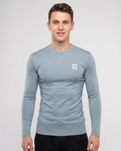 Bluza bawełniana longsleeve błękitna Modo