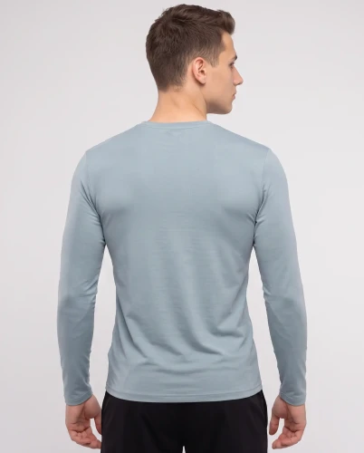 Bluza bawełniana longsleeve błękitna Modo