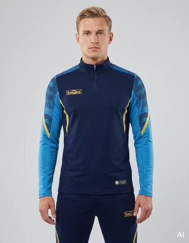 Bluza sportowa Nexus niebieska z krótkim suwakiem