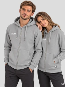 Bluza bawełniana rozpinana Era szara