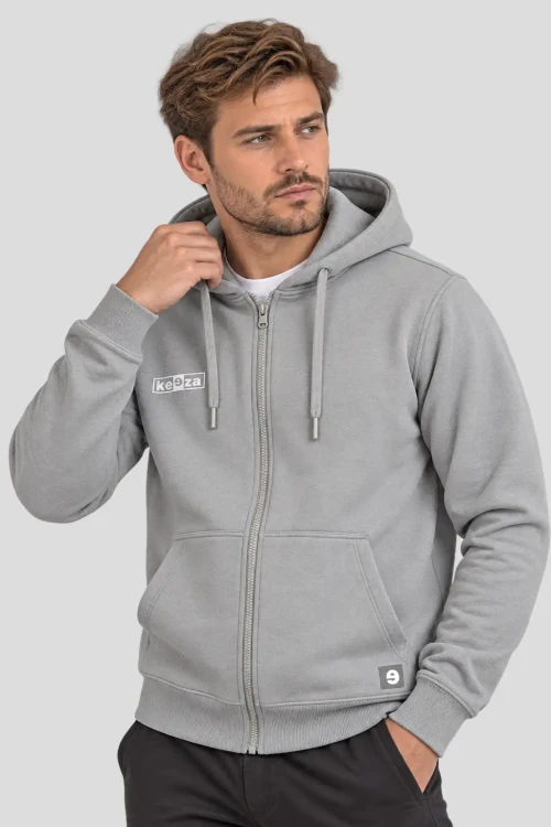 Bluza bawełniana rozpinana Era szara