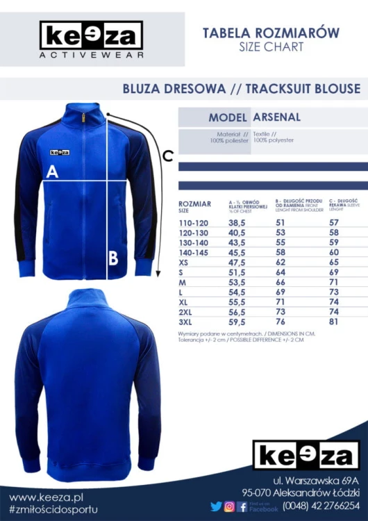 Tabela rozmiarów