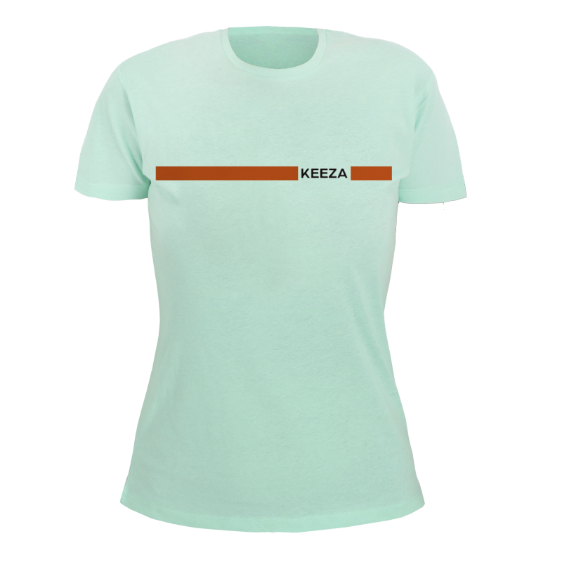 Koszulka damska keeza pomarańczowy pasek