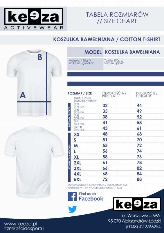Tabela rozmiarów