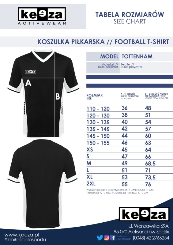 Komplet piłkarski Tottenham KS Az Bud Komarówka Podlaska