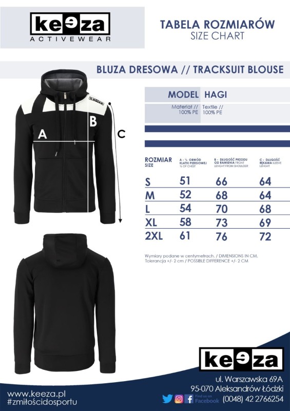 Bluza sportowa z kapturem Hagi Stomil Olsztyn