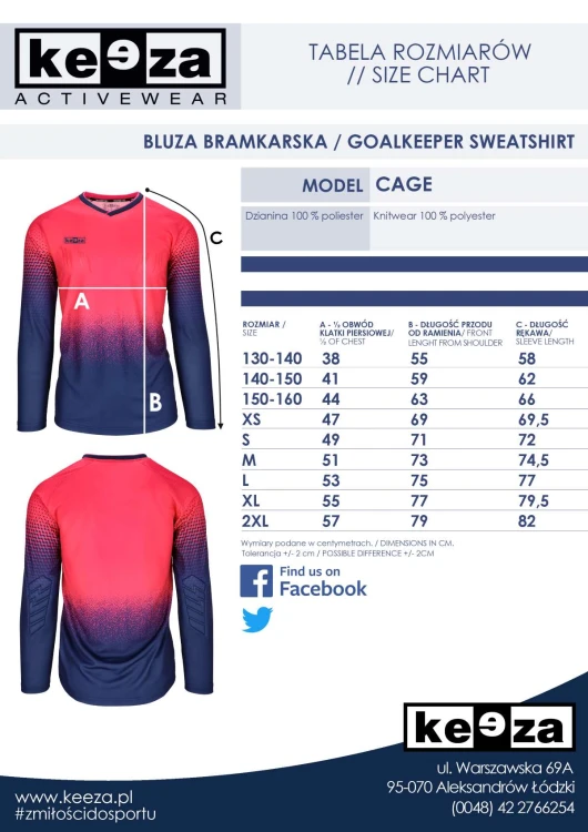 Bluza bramkarska Cage