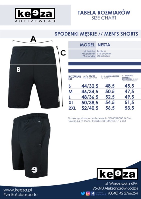 Krótkie spodenki Nesta