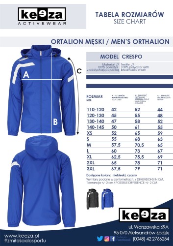 Kurtka ortalionowa Orzeł Międzyrzecz