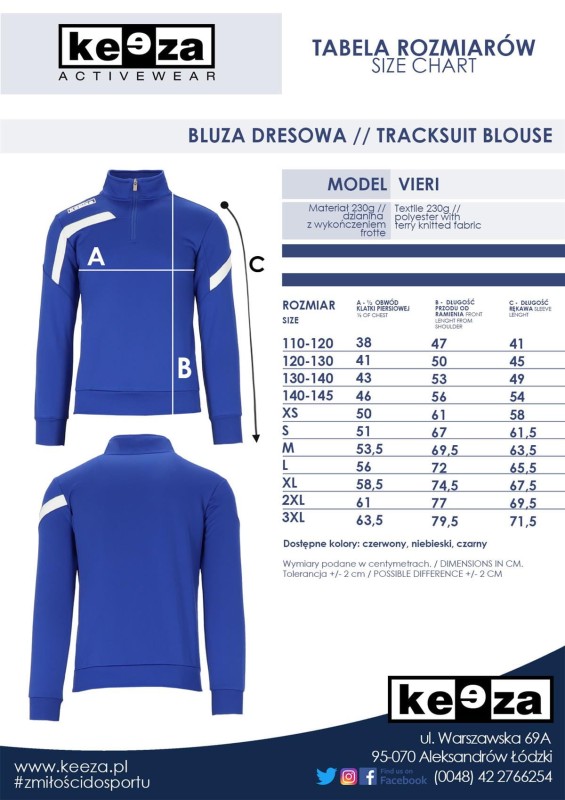 Tabela rozmiarów
