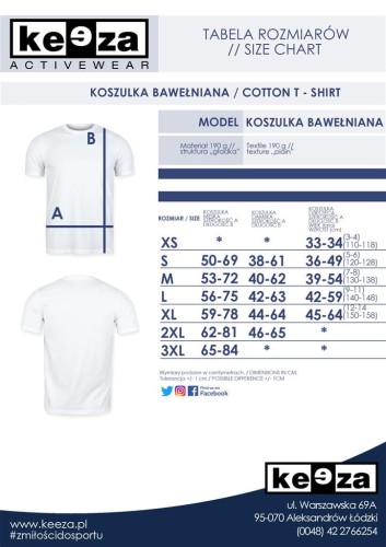 Tabela rozmiarów